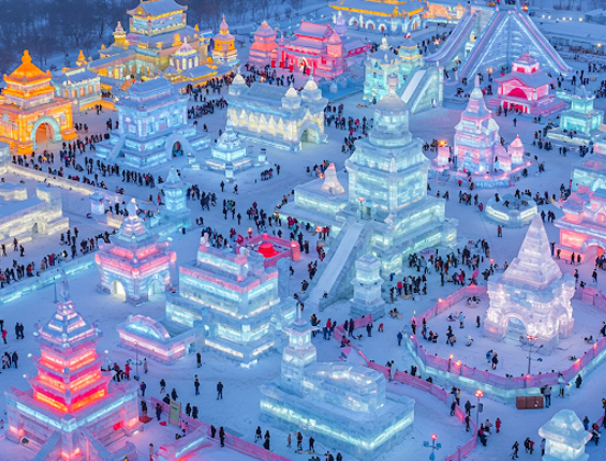 1) Harbin Ice and Snow World a Colorful Ice Disneyland