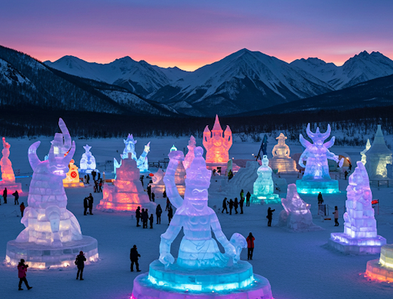 2) Sun Island — See the Art of Snow Sculpting