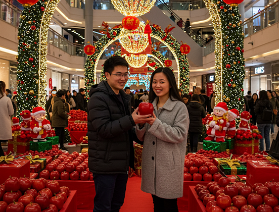 An Apple is a Meaningful Gift on Christmas Eve